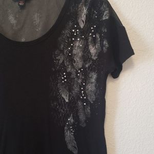 Rock & Republic Feather Shirt